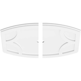 Ekena Millwork CMP24X16KY2-01000 Kailey Architectural Grade PVC Contemporary, Two Piece Urethane Ceiling Medallions 24"W x 16"H x 1"ID x 13"C x 1"P