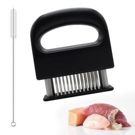 Meat Tender Meat Tenderizer Meat Tenderizer 48 Blades with Cleaning Brush Flavor Evenly Flavor Easy to Press and Save Comfortable Grip Pork Beef Poultry Breast Cooking Meat Tenderizer Meat Softer Meat