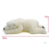 TAMMYFLYFLY Sleep Polar Bear Plush,Cute Stuffed Animal, Plush Toy, 13