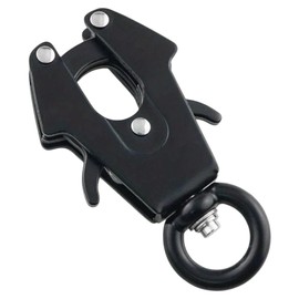 Carabiner Dog Lead, Dog Collar Quick Release, Snap Hook, Frog Clip, Quick Release Buckle, Black Clasp (2 cm, Round End)