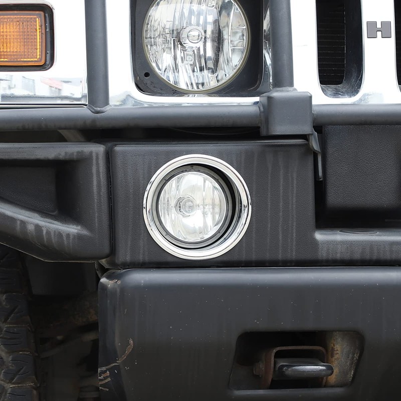 Qiosreui Front Fog Light Lamp Cover Ring for Hummer H2