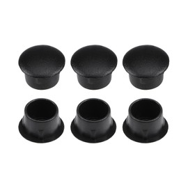 DTGN 10mm x 12.5mm x 8mm(Dia. x Cap Dia. x H) Screw Hole Plugs - 20Pack - Good for Furniture Cupboard Wardrobe - Plastic Fastener Hole Caps - Black