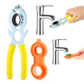 Bibabala Faucet Aerator Removal wrench,Faucet Bubbler Wrench Kit,Removal Spanner Tool(COLOR:Bright)