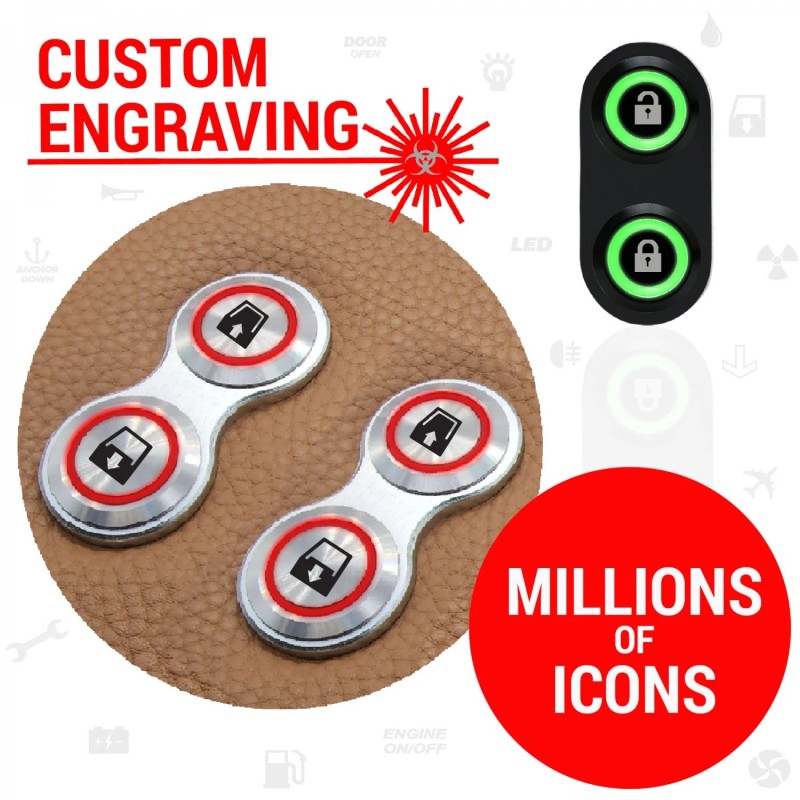 AutoLöc Power Accessories Oval Billet Aluminum 12V Momentary Push Button