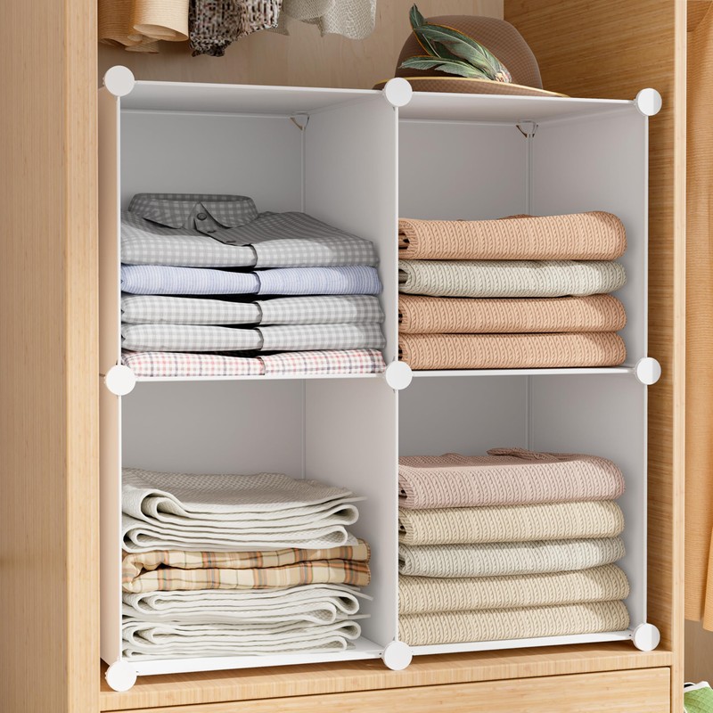 Stackable Closet Organizers and Storage 6 Cube Storage Organizer Closet