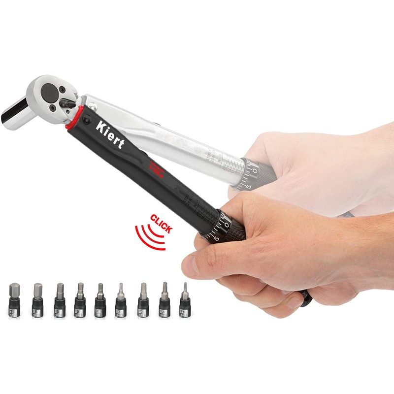 KIERT Torque Wrench, Bicycle, Drive Angle 0.25 inches (6.35 mm)