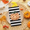 JarThenaAMCS 100Pcs Fall Pumpkin Guest Napkins Pumpkin Dot Stripe Disposable