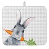 Easter Dish Drying Mat for Kitchen Counter Bunny Carrot Drying
