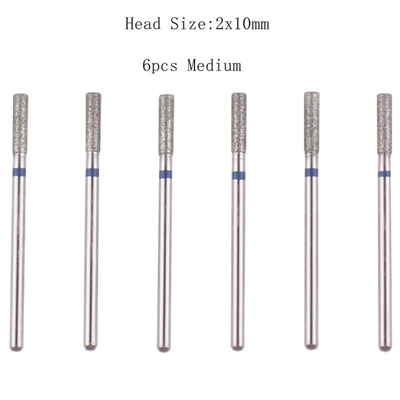 MZCMSL Barrel Cuticle Nail Drill Bit Set with Case, 6pcs