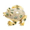 Rhinestone Frog Jewelry Box Painted Electroplated Frog Figurine Jewelry Boxes
