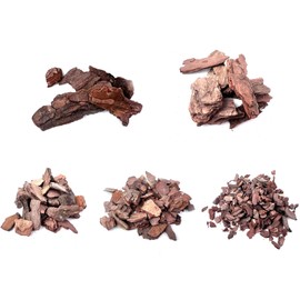Miniature Bark Rock Model, Brown Tree Bark Texture, 5 Sizes, 200g Total (40g x 5 Packs) for Train Layouts, Railway & Car Diorama Scene Models, Ages 14+