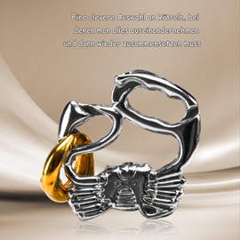 Moorstdel 15 Pieces Classic Metal Lock Puzzle, Metal Puzzle Metal Puzzle Puzzle IQ Games Patience Game Metal Puzzle Skill Game Toy Gift Set for Adults Teenagers