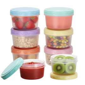 VINATO 6 Pezzo Mini Scatola Per Salse, Scatole per Snack, 300ml Mini Contenitori Per Alimenti Senza BPA, Barattoli Per Congelare Pesto, A Tenuta D'aria - Per Salse, Spezie & Snack