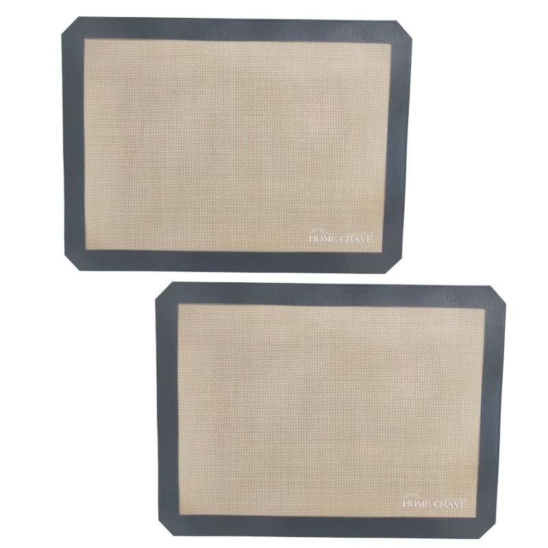 Home Crave, Silicone Baking Mat, Reusable Silicone Oven Baking Sheet,