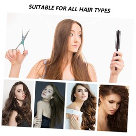 FOMIYES 5sets Natural Wood Hair Brush Round Comb Hairdressing Round Brush for Wavy Hair Soft Bristles Scalp Massage Care Tool 2pcs*5