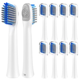 Replacement Brush Heads Compatible with Rtauys M5 Sonic Electric Toothbrush, 10 Count, White