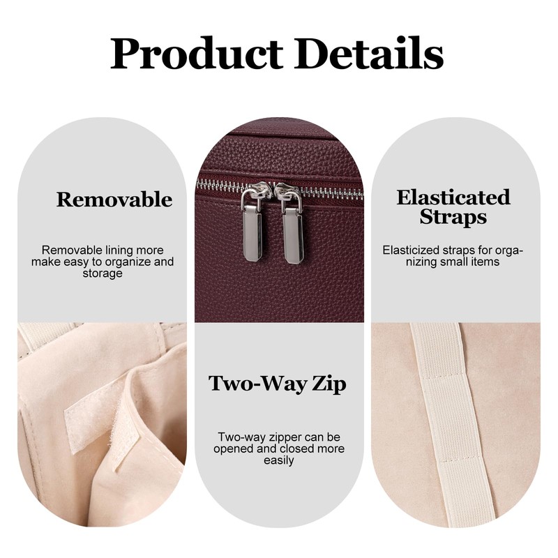 idoltimes - Estuche para cosméticos de piel, bolsa de maquillaje