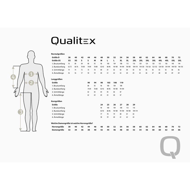 Qualitex work dungarees BW 270 (Classic) - White, size: 44