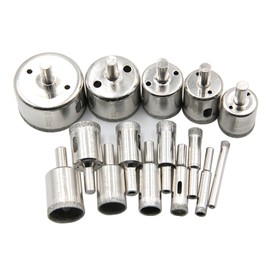 15Pcs Diamond Drill Bit Fast Clean Cutting Hand Hole Opener for Marble Granite Ceramic Tiles