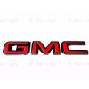 Auto Front Rear GMC Black Red Emblem Overlay 2019-2025 GMC