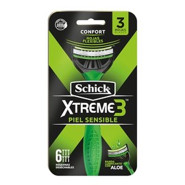SCHICK XTREME 3 PIEL SENSIBLE 6 RASTRILLOS