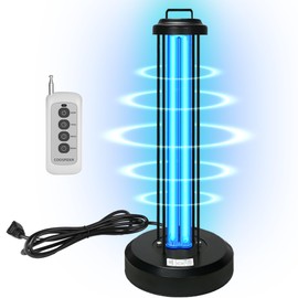 38W UV Light Sanitizer, Ultraviolet Lamp with Remote Control for Home, Office School, Hotel.99.99% UVC Cleaning Portable Lamp,3-Gear Timer 15/30/60 Minutes 110V with Ozone