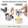 3 Pack Silver Zinc Alloy Garlic Press Manual Garlic Crusher