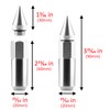 Silver 20 PCS M12x1.25 Lug Nuts Spiked 60mm Extended Tuner
