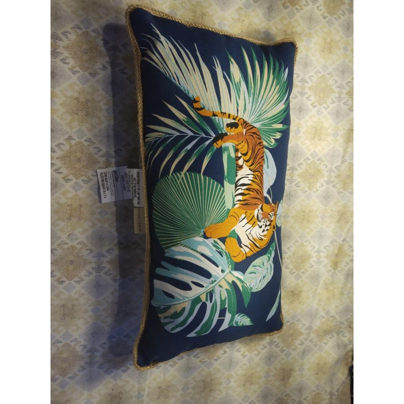 Allen + Roth Tiger Lumbar Pillow Allen + Roth Blue