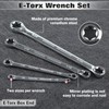 LEONTOOL 4Pcs E-Torx Wrench Set Double Box End Star Wrench