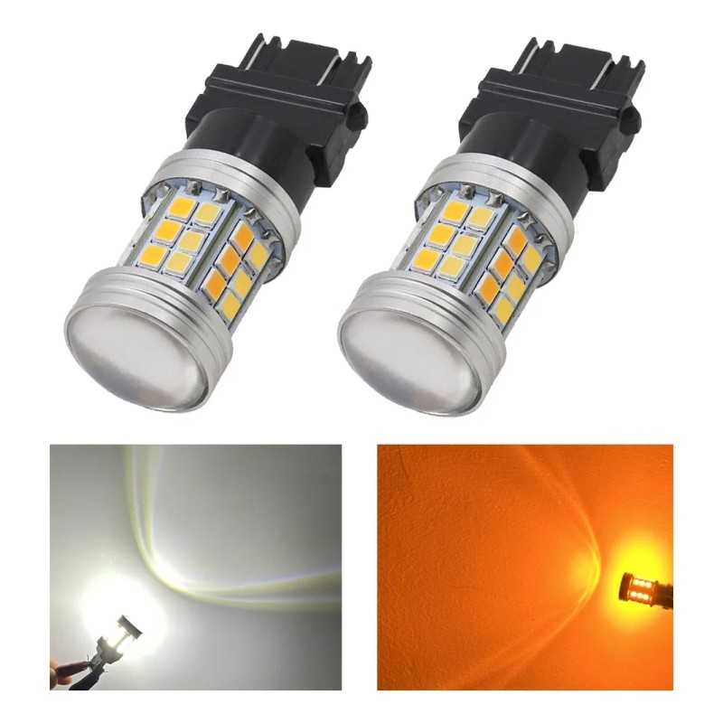 2 Focos Led T25 3157 3057 P27/7w Dual Color Cuarto