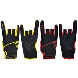 URTERYSER Non-Slip Bowling Gloves Grip Protective Gloves SemiFinger Instruments Sports Gloves Comfort Bowling Accessories Left and Right Handed Bowling Gloves