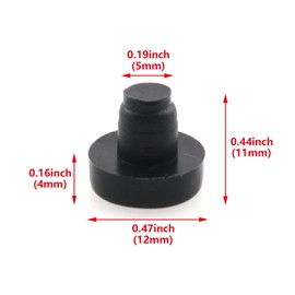 HJGarden 20PCS Black PVC Glass Table Top Bumpers Rubber Bumper Grippers an ti-Collision Slip Glass Table Spacers for Patio Table Cabinet Furniture