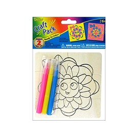 Darice Mix and Match Wood Puzzle Kit - Flowers - Makes 2