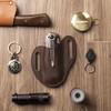 Gentlestache Leather Knife Sheaths for Belt, Pocket Knife Holder, EDC