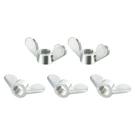 DTGN M5x4.8mm Butterfly Nut Wing Nut Wing Nut 5pcs Construction Zinc Alloy Silver