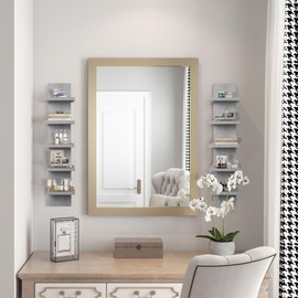 Bloddream 5 Tier Wall Shelves, Vertical Column Shelf Floating Storage Home Decor Organizer Tall Tower Design Utility Shelving Bedroom Living Room