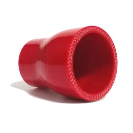 AotoKoop Acoplador reductor recto universal de 4 capas de silicona de alto rendimiento ID de 51 mm a 64 mm, rojo