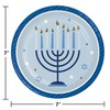 Creative Converting 345757 Hanukkah Celebration Dessert Plates, 7", Multi-Color