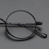 Coyee Titanium Round Eyeglass Frame Retro Glasses Ultralight Spectacles Black