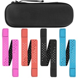 TOCCOO Armband Replacement Heart Rate Monitor Strap with Storage Bag Breathable Adjustable Strap Band for Scosche/COOSPO Comfortable for Fitness Sports (Black, Orange, Pink, Blue, 4 Pack)
