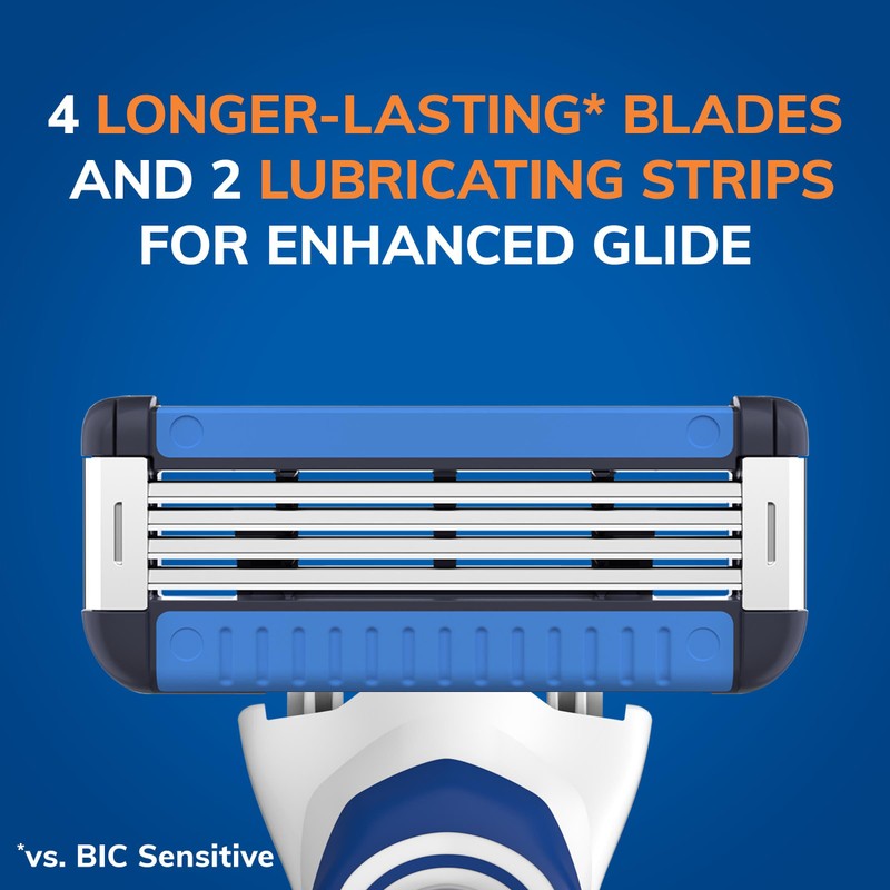 BIC EasyRinse Shaver Anti-Clogging Razor Cartridges - Pack of 4