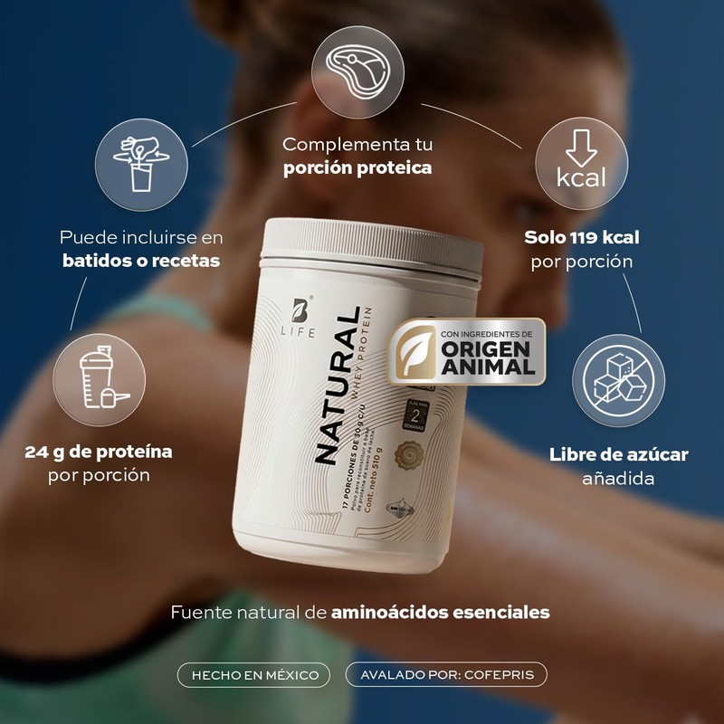 B Life Proteína Whey Proteína de Suero de Leche Pura