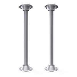 Manufacturers' Select ITC RV Table Leg System. 2 Complete SurFit 29" Leg Sets, Silver, Surface Mount with Aluminum Floor and Table Bases