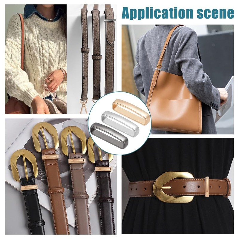WADORN Pack of 12 Metal Belt Loop Holders, 3 Colours,