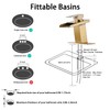 AVSIILE LED Bathroom Sink Faucet, Brushed Gold Waterfall Single Hole