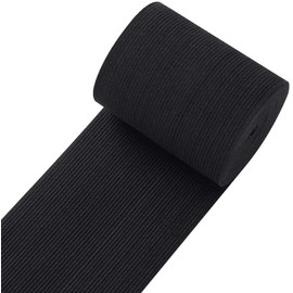 75mm 3 inch Black Flat Woven Elastic Heavy Stretch Sewing Bands Webbing Garment Sewing Tailoring Dress Skirt Waist Band Art and Craft (1 Meter)