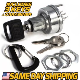 HD Switch Ignition Switch Fits John Deere Z-Trak Z915E Z925M Z930M Z950M Z960M w/3 KEYS