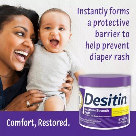 Desitin Maximum Strength Baby Diaper Rash Cream with 40% Zinc Oxide for Treatmen