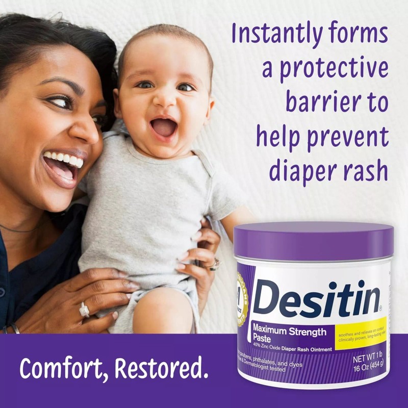 Desitin Maximum Strength Baby Diaper Rash Cream with 40% Zinc